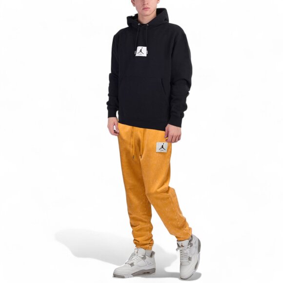 Nike Air Jordan Men's Flight Sweatsuit Statement Fleece Tracksuit Taxi Yellow - Picture 2 of 13